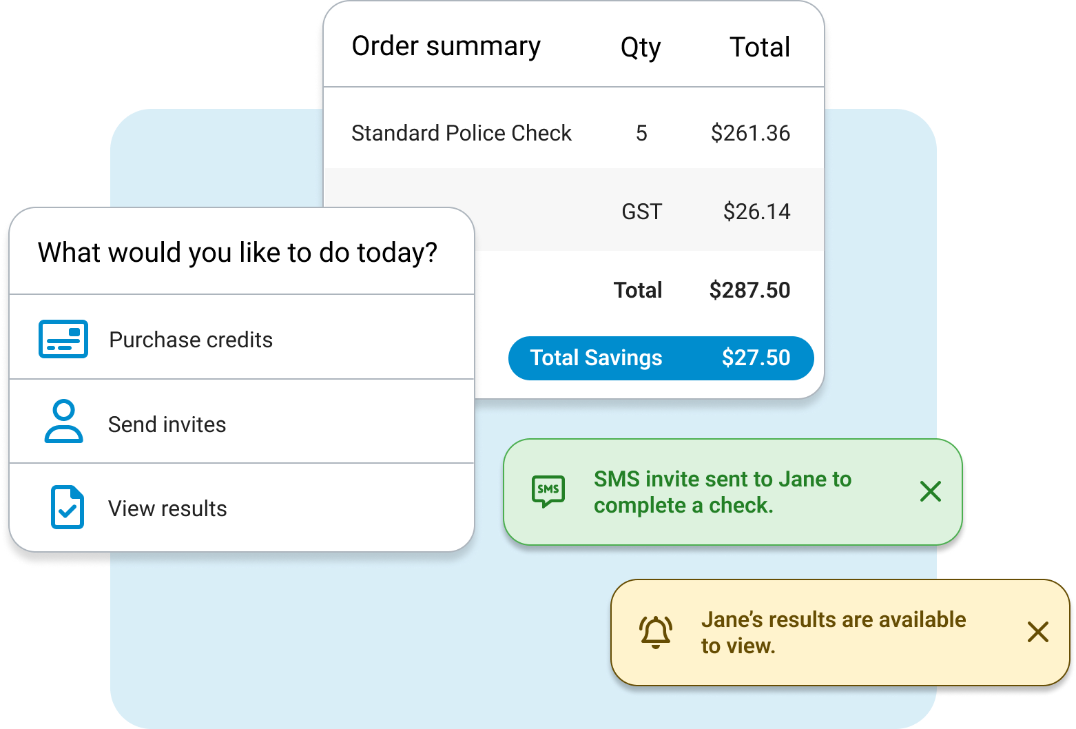 Manage your checks in one place