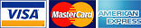 Logos of Visa, MasterCard and American Express